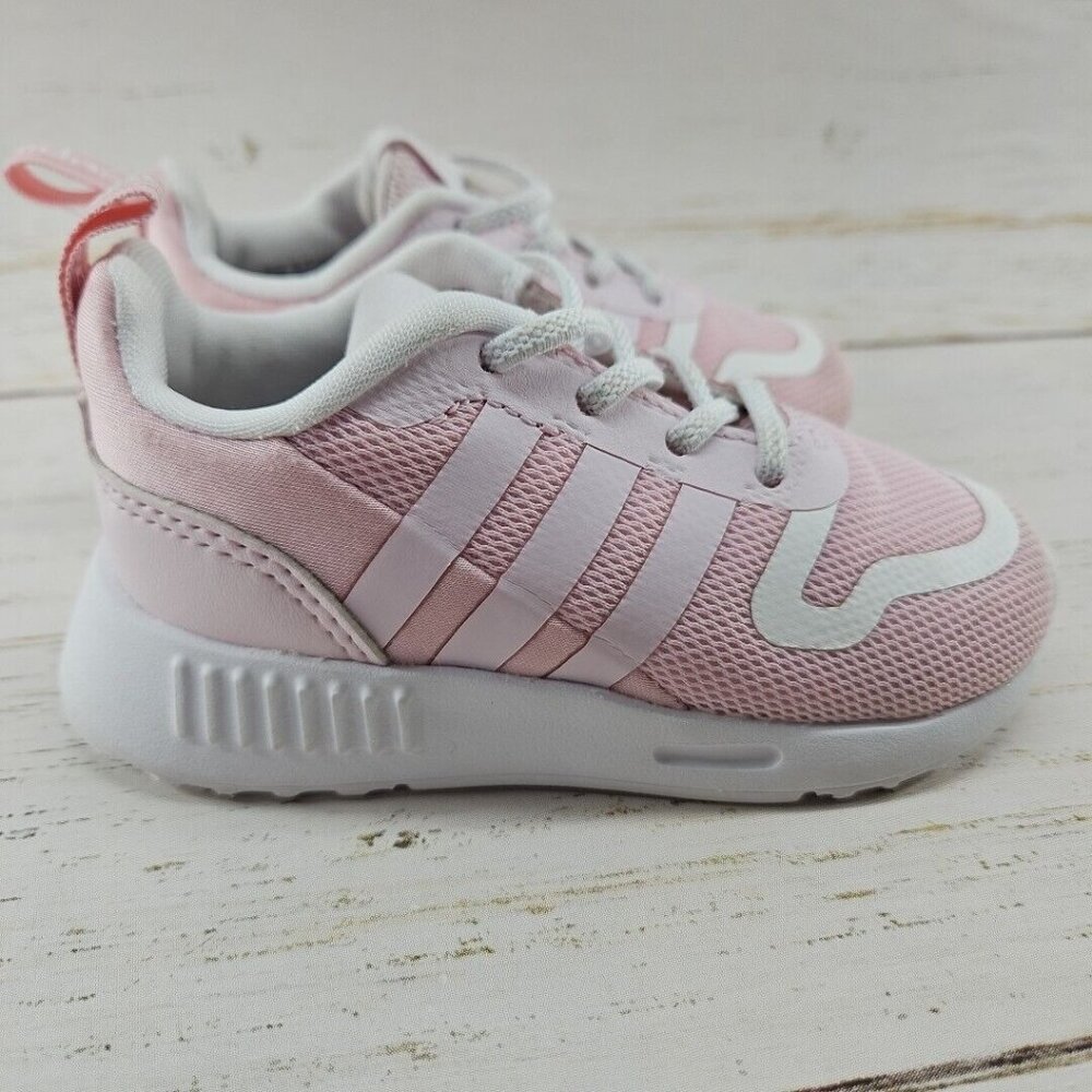 Adidas Multix Girls Shoes Size 6K Toddler Athletic Sneakers Pink Low Top GX4812 - Picture 5 of 10